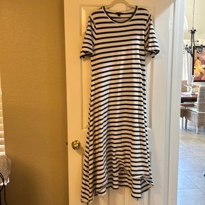 Jcrew navy/ cream dress